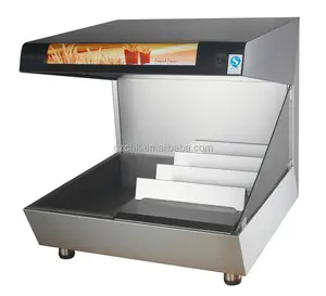 KFC french fries chips showcase/chips warmer station /table top warmer