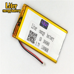 Plug 1.5-2 P 304080 Ultra-thin polymer lithium battery 1500 mah outdoor lighting 3.7 V equipment medical with ntc - Product Image 1
