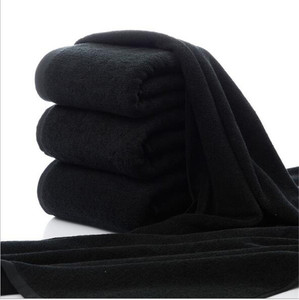 Set all'ingrosso di <span class=keywords><strong>asciugamani</strong></span> <span class=keywords><strong>neri</strong></span> in cotone 100% personalizzato per la casa Hotel con Logo personalizzato in cotone Terry nero <span class=keywords><strong>asciugamani</strong></span> da bagno - Product Image 2