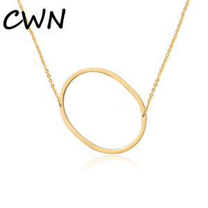 Fashion Jewellery Gold Plated <strong>Sideways</strong> <strong>Initial</strong> Letter D Women <strong>Necklace</strong> - Product Image 6
