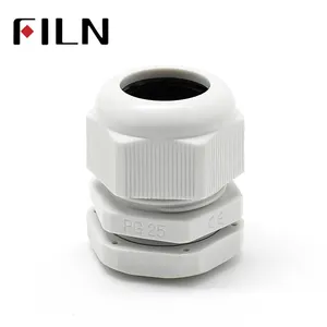 PG25 Nylon Plastic IP68 waterproof junction box connector compression cable gland Electrical solar cable entry