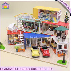 <span class=keywords><strong>Casa</strong></span> de muñecas con contenedor de 3 niveles para niños, <span class=keywords><strong>casa</strong></span> de juguete con muebles completos, gran oferta, <span class=keywords><strong>2019</strong></span> - Product Image 3