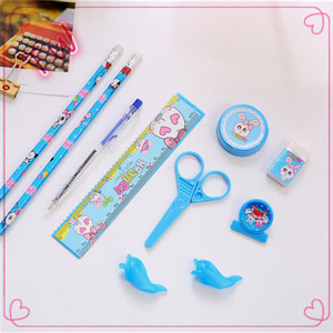 Trang Web Hotsale Yiwu Thị Trường New Đến Phim Hoạt Hình Trẻ Em Dễ Thương Mini Văn Phòng Phẩm Set, Nhựa Cai Trị Cai Trị Bộ Bút Chì Mẫu Miễn Phí - Product Image 4