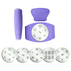 Professional nail art stamping kits nail stamping polish set decoration print stamp steel scraper