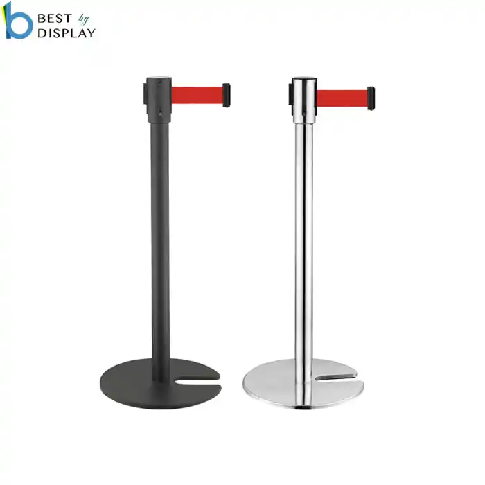 Museum exhibition barrier stanchion / bank