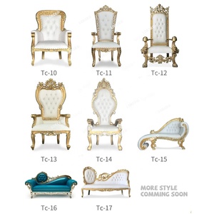 Chaises à dossier haut multicolore, chaises luxueux, king et queen, pour mariage