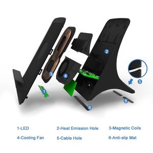 Carga rápida Qi estándar inteligente dual bobinas cargador inalámbrico para Qi habilitar Smartphone - Product Image 3