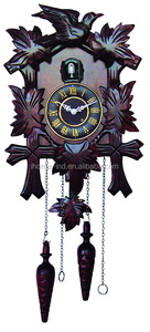 Orologio a <span class=keywords><strong>Cucù</strong></span> Uccello che Esce Orologio da Parete Decorazione per la Casa in Legno Intagliato a Mano Analogico Movimento al Quarzo per Soggiorno Monofacciale - Product Image 5