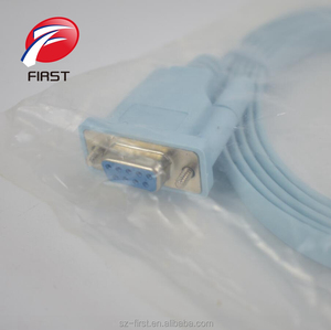 Haute qualité <span class=keywords><strong>Db9</strong></span> <span class=keywords><strong>port</strong></span> <span class=keywords><strong>série</strong></span> Rs232 à Rj45 Cat5 Console Câble pour Huawei Routeur Cisco Échangeur - Product Image 4