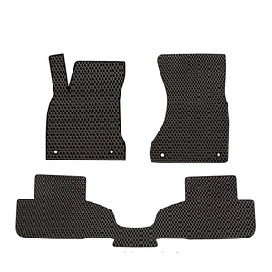 Alfombrillas de goma para coche, accesorio de protección para el suelo, sin olor, color negro, para todo tipo de clima, de alta resistencia, delanteras y traseras, de PVC, 3 piezas - Product Image 2