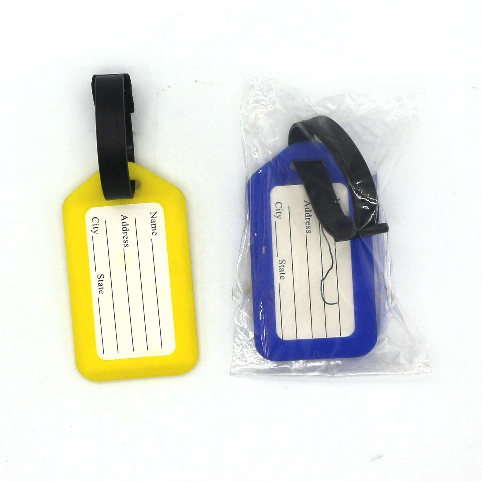 Etiqueta de equipaje personalizada para avión de viaje, Maleta de plástico duro liso, color blanco, venta al por mayor