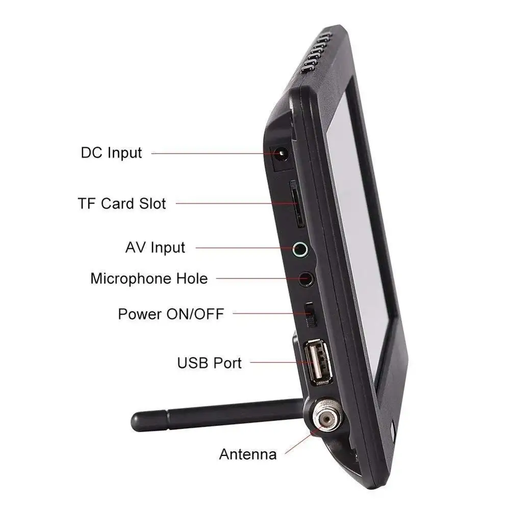 Decodificador Digital DVB T2 ISDB ATSC, 2022, 7, 9 y 10,1 pulgadas, Lcd, Mini TV portátil de bolsillo para coche/camión