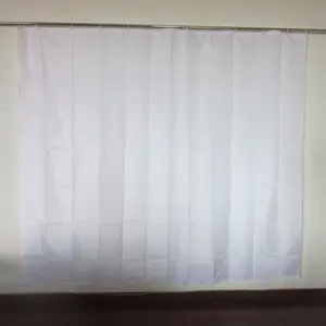 Ebene reiner white extra lange polyester duschvorhang, einzigartige dusche vorhang kostenlose probe