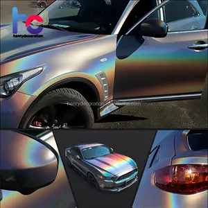 Grey Laser Diamond Vinyl Sticker psychedelic super car styling full body wraps holographic color film