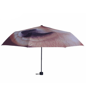 <span class=keywords><strong>Parapluie</strong></span> 3 plis à impression numérique animale polychrome à <span class=keywords><strong>motif</strong></span> de <span class=keywords><strong>chien</strong></span> ouvert manuel - Product Image 3