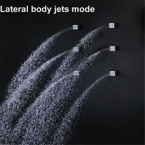 Soffitto del bagno Led Rubinetti Termostatici Doccia Set Pioggia Cascata Multi Funzione Soffione doccia Con 5 Way Doccia Deviatore - Product Image 6