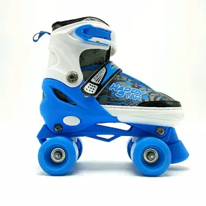 2022 neuen Stil hochwertige Großhandel 4 Räder Doppel-Rollschuhs chuhe für Kinder Kinder Moving Skate Kunststoff-Skate