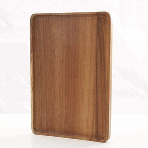 Hotsale salvo servir alimentos bandeja rectangular Madera de acacia - Product Image 1
