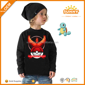Los bebés Varones camisetas sin mangas Larga Tee Camisas Para Hombre <span class=keywords><strong>Pokemon</strong></span> Patrón Camiseta Larga - Product Image 4