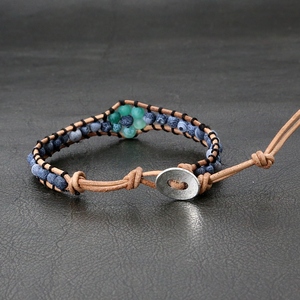 Nuevas Pulseras de Cuero para Mujer, Pulseras de Flores DIY, Pulseras de Cuentas Tejidas Vintage, Pulsera de <span class=keywords><strong>la</strong></span> <span class=keywords><strong>Amistad</strong></span> - Product Image 3