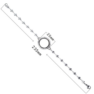 Đồ trang sức thời trang thép không gỉ Xoắn Vít Đóng cửa stonebracelet thủy tinh nổi mề đay sống Bộ nhớ đặt nổi sống quyến rũ - Product Image 3