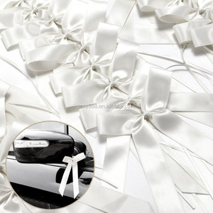 Factory Direct Sale White Satin <strong>Ribbon</strong> Bow for Wedding <strong>Cars</strong> Decorations <strong>Ribbon</strong> Bows <strong>Car</strong> Bow - Product Image 1