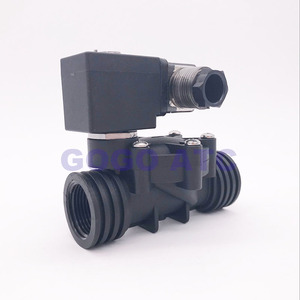 10bar โซลินอยด์วาล์วพลาสติก2ทาง nbr/ EPDM/FKM 1/2 "3/4 1นิ้วออริฟิส15/20/25มม. PP-15ปิดปกติ/20/25 NC ไม่มีวาล์วน้ำ - Product Image 1