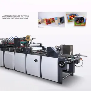 XY1080 Fully Automatic Paper Tissue Box Corner Cutting Creasing Window Patching Machine