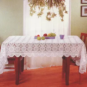 60 yuvarlak masa örtüsü kumaş masa örtüleri fabrika Dantel Zarif Beyaz Düğün Yuvarlak Masa örtüleri