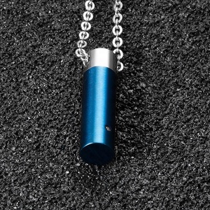 Marlary Cylinder Memorial Jewelry Urn <strong>Necklace</strong> for <strong>Ash</strong> <strong>Holding</strong> Stainless Steel Human Cremation Pendant Factory - Product Image 3
