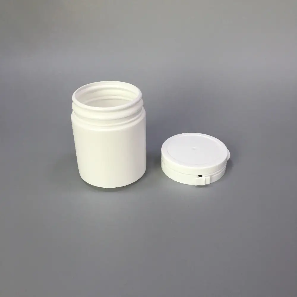 170ml HDPE White Medical Jar With Tearing Pop Up Lids