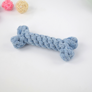 Jouet de chien tressé en coton, corde en os coloré, pour animal de compagnie - Product Image 2