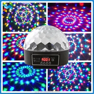 حار بيع 6 LED ديسكو Dj مصابيح منصة البار بقيادة RGB كريستال سحر الكرة تأثير الضوء ضوء DMX