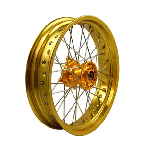 RMZ250/450 Refit supermoto motorcycle alloy anodizing wheel sets with 36 spokes for Suzuki