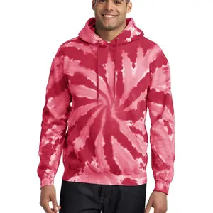 schwarz bleach tie dye hoodie Suppliers-Günstige Großhandel Bulk All Over Tie Dye Hochwertige Custom Hoodie