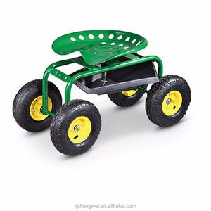 Nouveau Chariot De Jardin Siège de Travail Roulant Avec Plateau À Outils De Jardinage Robuste Plantation - Product Image 1