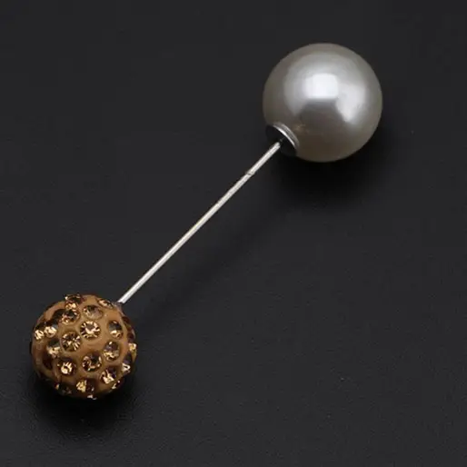 Wholesale Bulk Long Safety Stick Pin With Pearl Pad Hijab Brooch