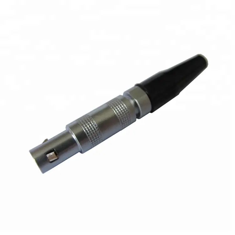 Connector Supplier 00 Series FFA.00.250 Coaxial Connectors For NDT Equipment With Black Bend Relief