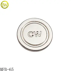 Boutons <span class=keywords><strong>pression</strong></span> en métal denim plaqué argent de créateur Boutons rivets en métal jeans - Product Image 1