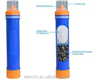 Diercon หลอดกรองน้ำสำหรับชีวิตส่วนตัวสำหรับการตั้งแคมป์การเดินป่าแบกเป้เครื่องกรองน้ำแบบพกพากลางแจ้ง (PS01) - Product Image 2