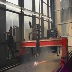 automatic flame plate metal cut off cutting robot table machine