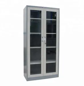 KD Structure School Office Cupboard Metal Glass Door Display Cabinet