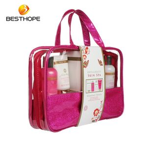 Usine en gros de bonne qualité luxe lotion pour le corps gel douche bain aromatique cadeau ensemble dans une boîte en pvc - Product Image 2