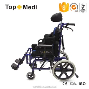 Rehabi אלומיניום כיסא מסגרת גבוהה אחורי שכיבה כסאות גלגלים עבור שיתוק מוחין ילדי/cp כיסא/שיתוק מוחין כיסא גלגלים