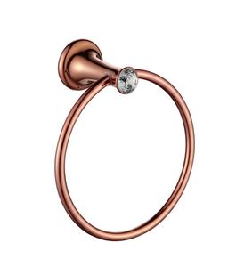 Set di Accessori per Bagno di Lusso Moderno in Acciaio Inox, Otto Pezzi, Oro Rosa, Gancio da Parete, Portasciugamani per Casa e Appartamento - Product Image 4