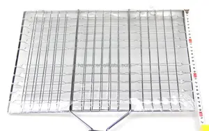 Manufacture Stainless Steel Barbecue Bbq Grill Wire Mesh Net / Fish Grill Basket / BBQ Fish Net