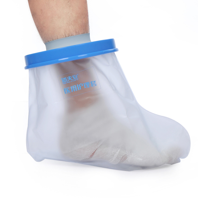 Medical Supplies Waterproof PVC/TPU Material CE Certified for Adult Ankle Plaster Cast Cover Diabetic Foot Bandage