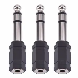 6.35mm Male To 3.5mm Female Stereo Plug Connector Headphone Jack Audio Adapter