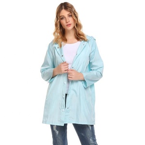Amazon Vendedor Top 2019 Moda Custom Design Poliéster Nylon Tecido de Vinil <span class=keywords><strong>PVC</strong></span> Casaco Poncho capa de Chuva Amarela para As Mulheres - Product Image 4