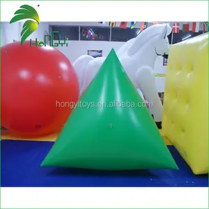 定制制作形状气球绿色充气三角形氦气球